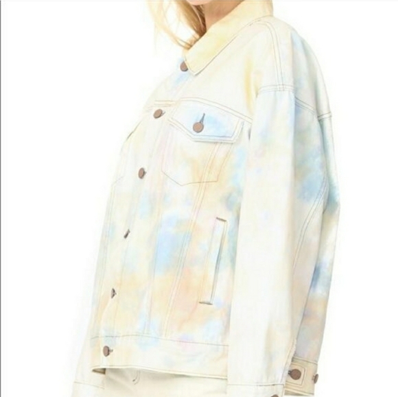 Free People Tie Dye Denim Jacket - Picture 2 of 6